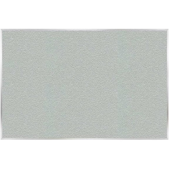 Pemberly Row Vinyl 4' x 10' Bulletin Board with Aluminum Frame in Silver