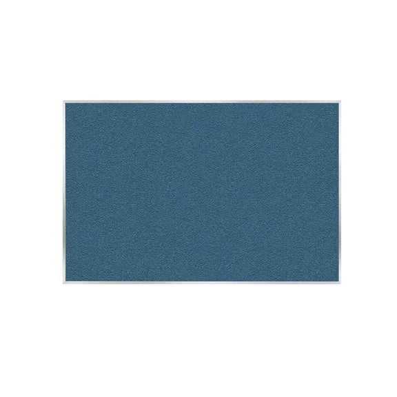 Pemberly Row Vinyl 4' x 6' Bulletin Board with Aluminum Frame in Ocean Blue