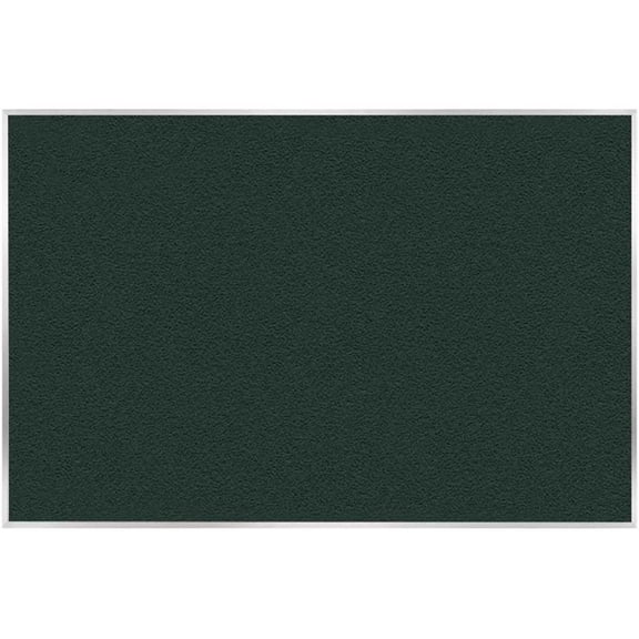 Pemberly Row Vinyl 4' x 8' Bulletin Board with Aluminum Frame in Ebony Brown