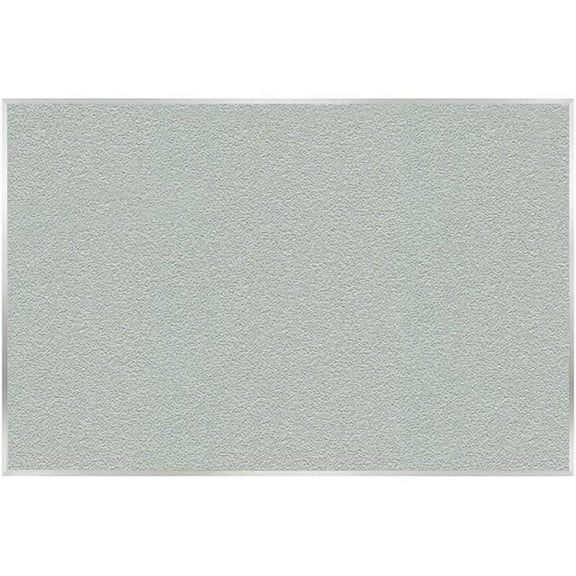Pemberly Row Vinyl 4' x 8' Bulletin Board with Aluminum Frame in Silver