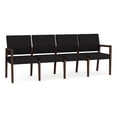 thumbnail image 1 of Pemberly Row Waiting Reception 4 Seat Tandem Seating No Center Arms in Black, 1 of 5