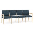 thumbnail image 1 of Pemberly Row Waiting Reception 4 Seat Tandem Seating No Center Arms in Blue, 1 of 5
