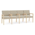 thumbnail image 1 of Pemberly Row Waiting Reception 4 Seat Tandem Seating Wood Frame in Beige, 1 of 5
