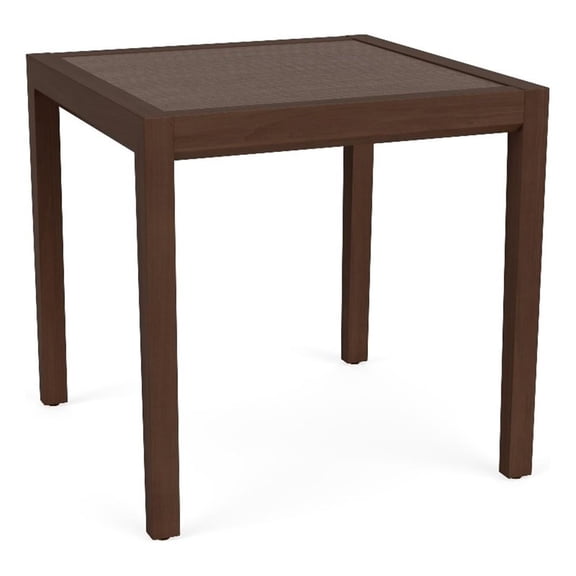 Pemberly Row Waiting Reception End Table 20x20" HPL Insert Top in Walnut