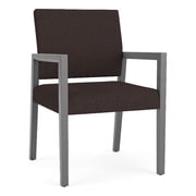 Pemberly Row Waiting Reception Guest Chair Wood Frame in Brown