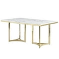 thumbnail image 1 of Pemberly Row White Faux Marble Double Pedestal Dining Table (Seats 6), 1 of 3