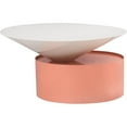 thumbnail image 1 of Pemberly Row White Metal Top Coffee Table with Pink Metal Base, 1 of 8