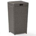 thumbnail image 1 of Pemberly Row Wicker Patio Trash Can in Weathered Gray, 1 of 8