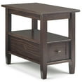 thumbnail image 1 of Pemberly Row Wood 14" Rectangle Transitional Narrow Side Table in Tobacco Brown, 1 of 9