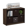 thumbnail image 1 of Pemberly Row Wood 3x2 Bookcase Storage w/Bins in Columbia Walnut/Dark Brown, 1 of 6