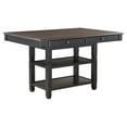thumbnail image 1 of Pemberly Row Wood 4-Drawer Counter Height Dining Room Table in Black, 1 of 6
