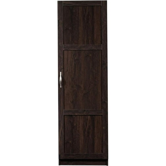 Pemberly Row Wood 60"H Raised Panel Doors Storage Pantry in Cinnamon Cherry