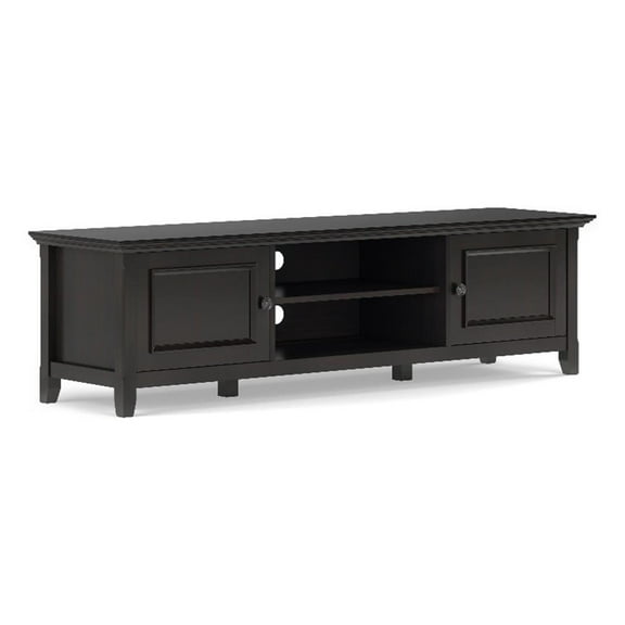 Pemberly Row Wood 72 inch Wide TV Media Stand in Hickory Brown