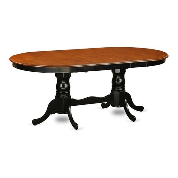 Pemberley Row Wood Black Cherry Dining Table Oval Self-Storage Leaf 78"