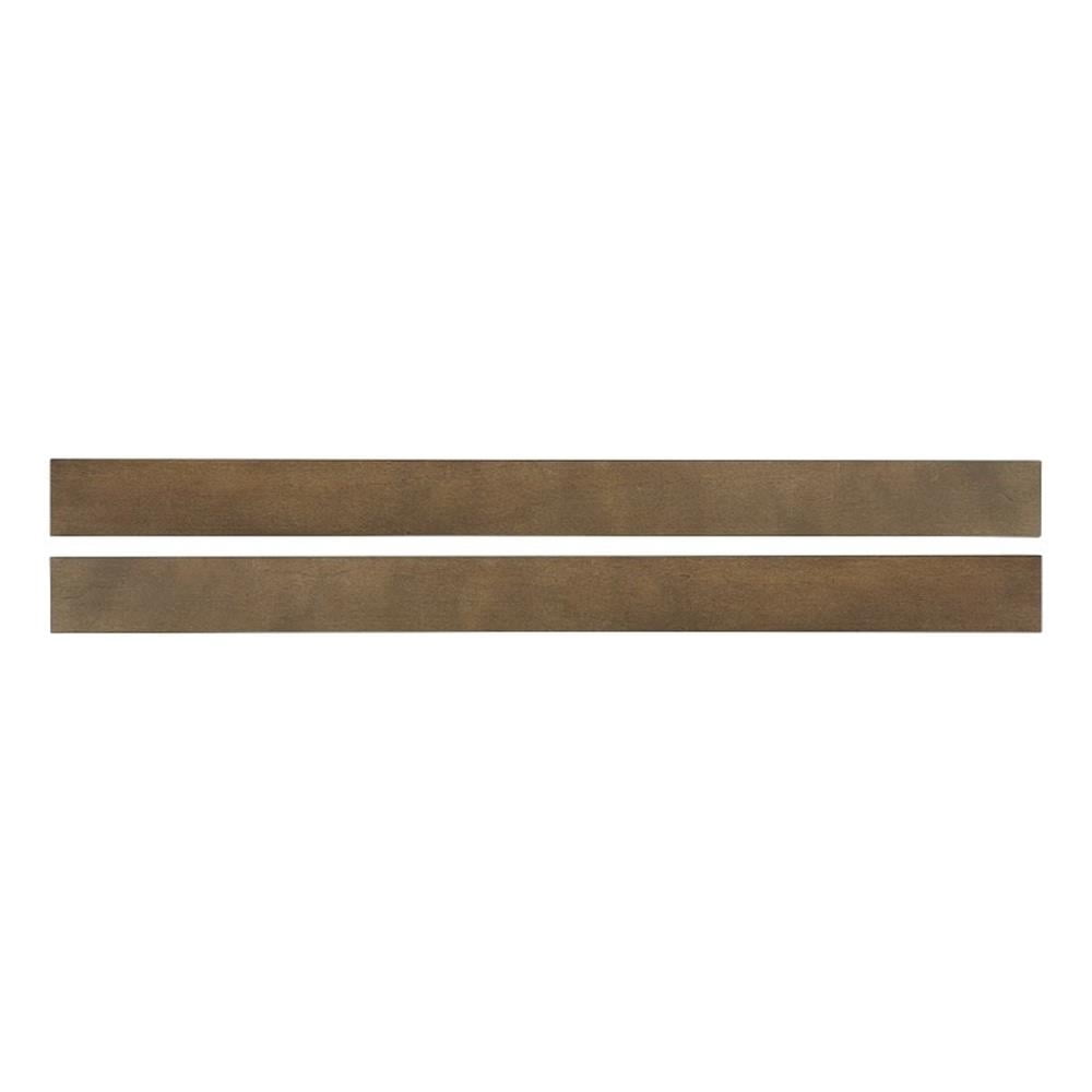 Pemberly Row Wood Contemporary Bed Rails in Harvest Brown Finish