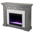 thumbnail image 1 of Pemberly Row Wood-Faux Stone Color Changing Fireplace in Gray, 1 of 3