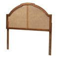 thumbnail image 1 of Pemberly Row Wood & Rattan Queen Size Headboard in Ash Walnut, 1 of 8