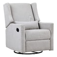 thumbnail image 1 of Pemberly Row Wood Swivel Glider Recliner with Pillow in Blanco White, 1 of 8