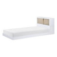 thumbnail image 1 of Pemberly Row Wood Twin Bookcase Bed in 2-Tone Finish (White and Natural), 1 of 13