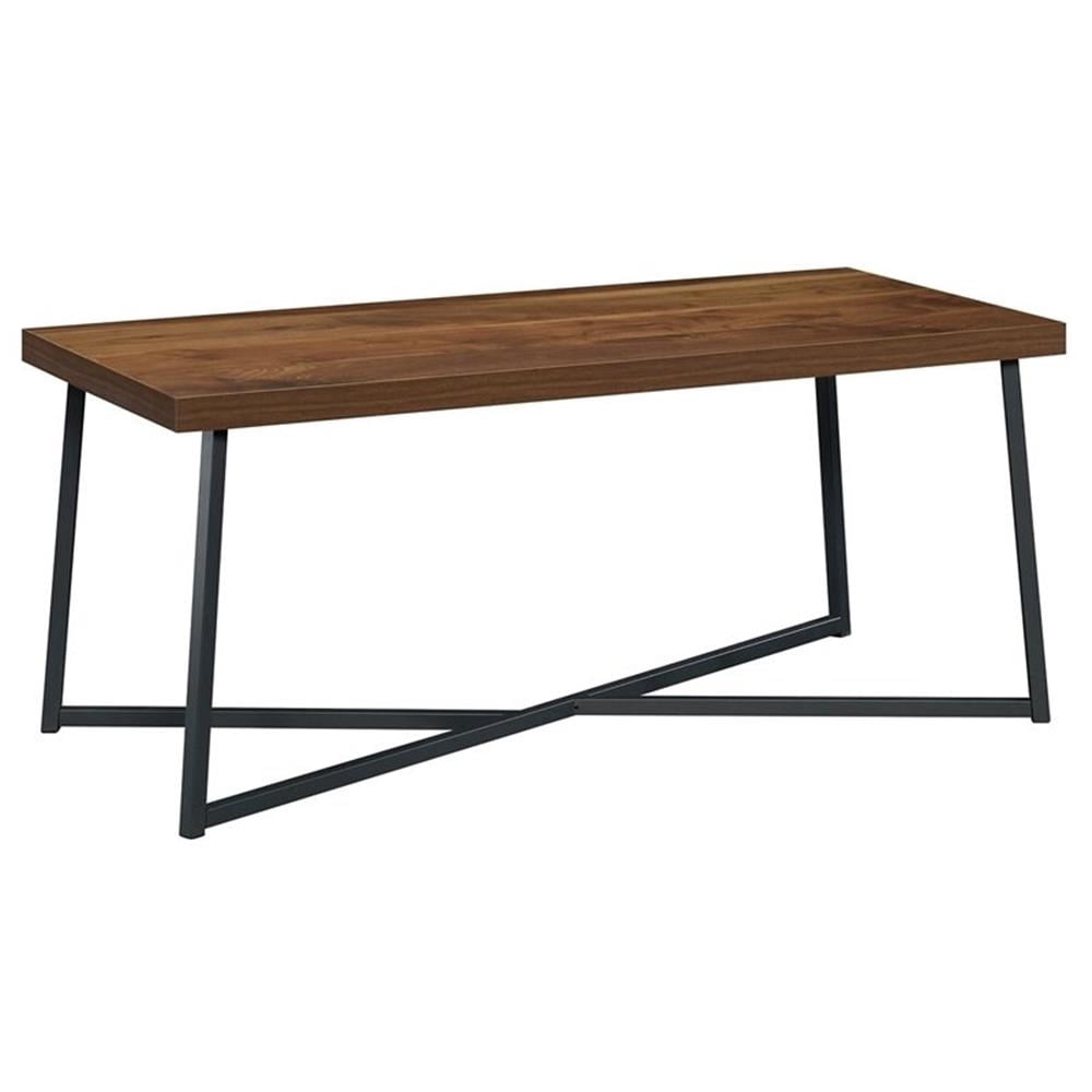 Pemberly Row Wood and Metal Coffee Table in Grand Walnut - Walmart.com