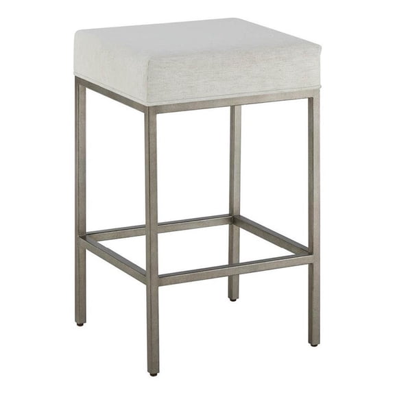Pemberly Row Woven Console Stool in Dockside Natural Tan Oak