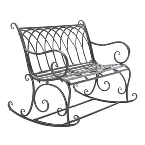 Add Iron Rack Rocking Chair Wrought Iron Rockers for Outdoor Seating