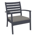 thumbnail image 1 of Pemberly Row XL Club 7 Piece Patio Set in Dark Gray with Fabric Taupe Cushions, 1 of 5