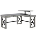thumbnail image 1 of Pemberly Row wood L Desk with Lift Top in Rustic White, 1 of 10