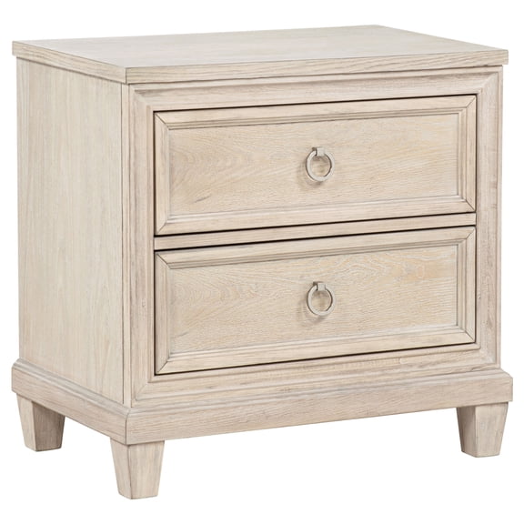 Pembroke 2-drawer Nightstand Bedside Table Washed Oak