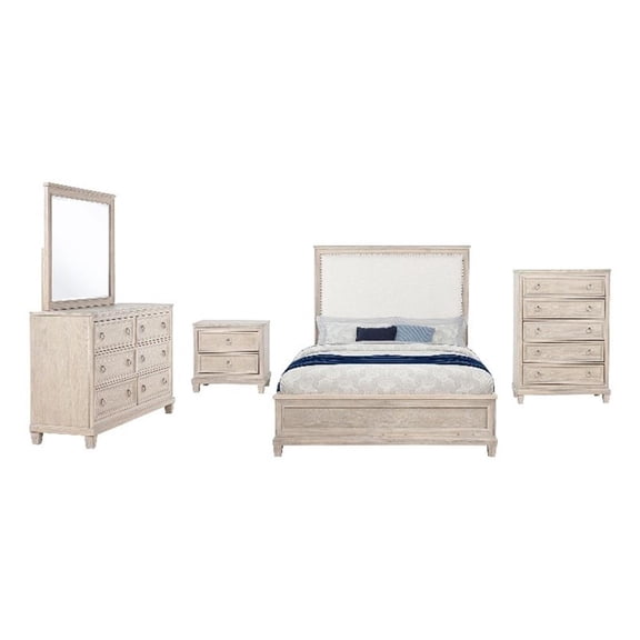 Pembroke 5-piece California King Bedroom Set Washed Oak