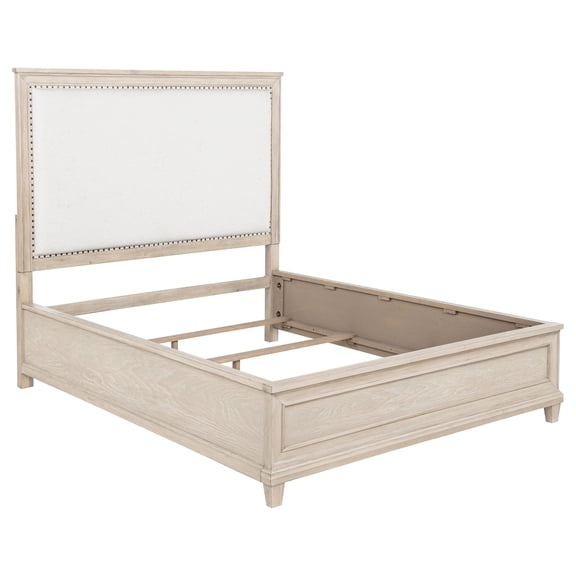 Coaster Pembroke 66" Coastal Wood Queen Panel Bed in Washed Oak/Cream