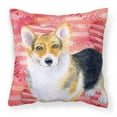 thumbnail image 1 of Pembroke Corgi Love Fabric Decorative Pillow, 1 of 1