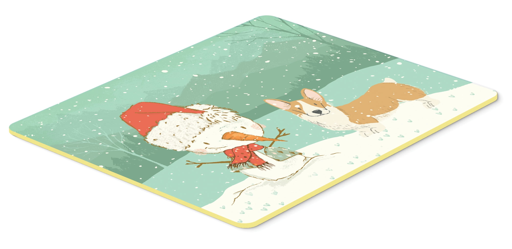 Pembroke Corgi Snowman Christmas Kitchen or Bath Mat 24x36