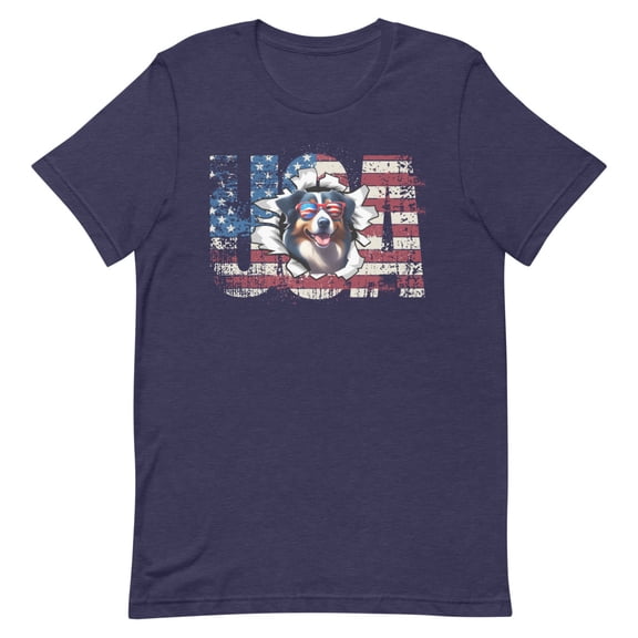 Pembroke Welsh Corgi 4th July Memorial Day USA (Heather Midnight Navy, M)