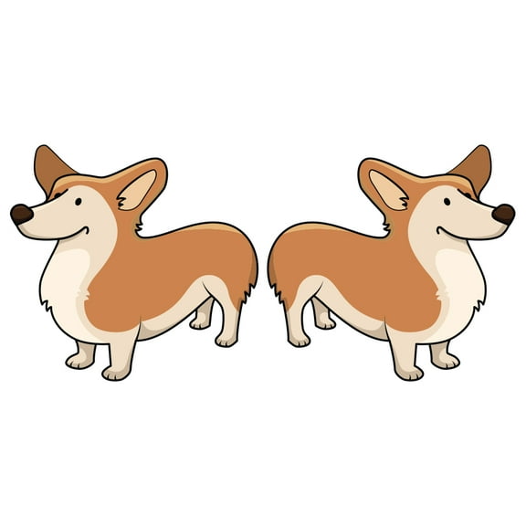 Pembroke Welsh Corgi Decal | Indoor/Outdoor | Dog Lover Super Cute Sticker for SUV Windows, Dorm Rooms, Bedroom, Offices | SignMission personalized gift | 2 Pack of 6"