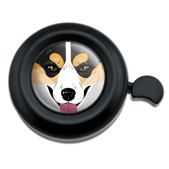 Pembroke Welsh Corgi Face Tri-color Dog Bicycle Handlebar Bike Bell