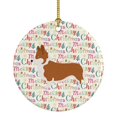 thumbnail image 1 of Pembroke Welsh Corgi Merry Christmas Ceramic Ornament, 1 of 3