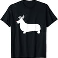 thumbnail image 1 of Pembroke Welsh Corgi Reindeer Christmas Dog T-Shirt, 1 of 4