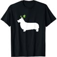 thumbnail image 1 of Pembroke Welsh Corgi St Patrick's Day Shamrock Dog T-Shirt, 1 of 4