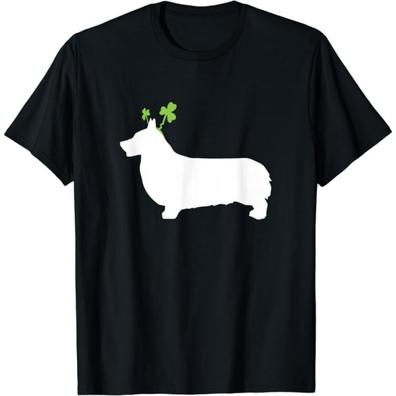 Pembroke Welsh Corgi St Patrick's Day Shamrock Dog T-Shirt