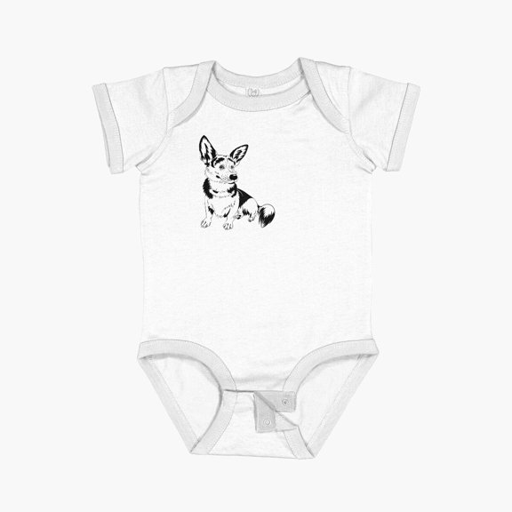 Pembroke Welsh corgi Short Sleeve Baby One-Piece - 1540