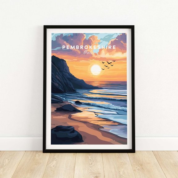 Pembrokeshire Coast Wales Travel Print Art Print Travel Print Home Dcor Poster Gift Digita