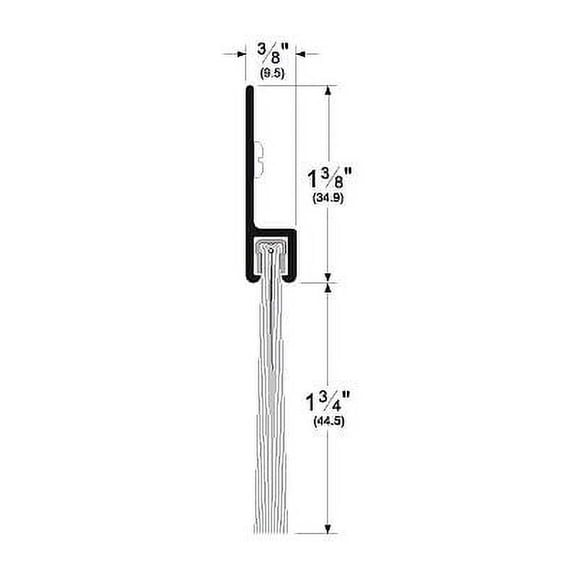 Pemko 18175CNB 48" Brush Weatherstrip Aluminum Finish