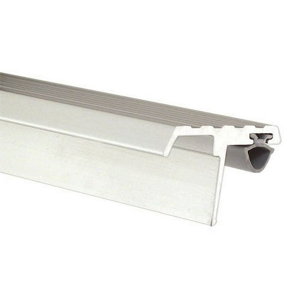 Pemko-355CS84 "T" and Overlapping Astragal Seals, Clear Anodized Aluminum with Black Silicone insert, 1.375" W x 0.25" H x 84" L