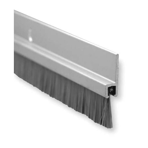 Pemko Door Bottom Sweep, 3 ft L Aluminum, 1/4 in W, Brush Insert 18061CNB36