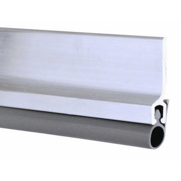 Pemko Door Jamb Weatherstrip Kit with Screws, Mill Finish Aluminum Aluminum with Gray PemkoPrene Insert, 7/8"W x 3684"L x 1/4"H