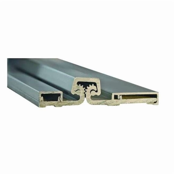 Piano Hinge, Aluminum, Center Pivot Mounting, 1 1/4 in Leaf W x 83 in Leaf H, Clear Anodized