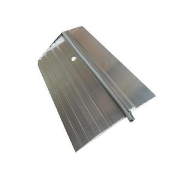 Pemko Latching Panic Exit Threshold, Mill Finish Aluminum with Gray Vinyl Insert, 5"W x 36"L x 1/2"H