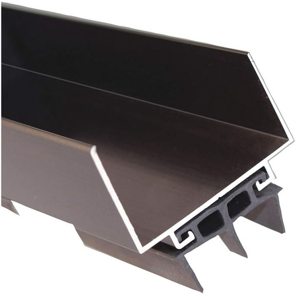 Pemko Wrap-Around Door Shoe with Vinyl Insert, Aluminum with Anodized Bronze Finish, 36" Width x 1-1/16" Height