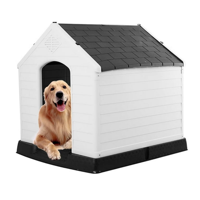 Pempet Plastic Dog House Outdoor Indoor Weatherproof Extra Large Dog House Insulated Dog Kennel for Small to Large Dogs Walmart